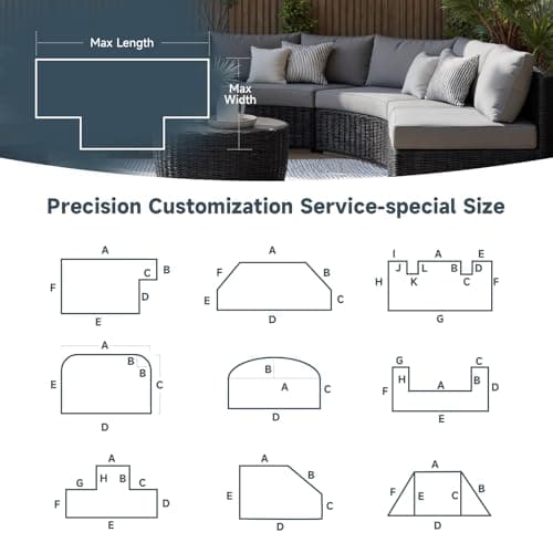 BayHomes Custom Size Bench Cushion for Indoor/Outdoor Patio Furniture/Window Seat Cushions.Premium 75D High-Resilience Foam.Waterproof (Custom Sizes/Colors/Non-Slip Method) — view 7