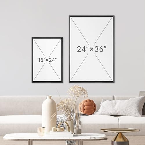 wall26 Framed Canvas Print Wall Art Set William Style Cotton Prints Exhibition Illustrations Modern Art Decorative Floral Botanical Minimal for Bedroom - 16"x24"x3 Black — view 5