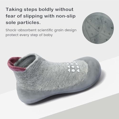 Baby Walking Sock Shoes Infant Non-Slip Breathable Slippers with Soft Rubber Sole Baby Boys Girls Sneakers — view 3