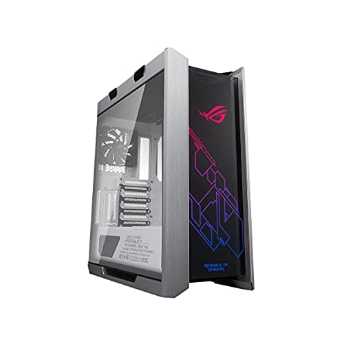 ASUS ROG Strix Helios GX601 White RGB Mid-Tower Gaming Case, Pre-Installed 4x140mm Fans, ATX/EATX, Tempered Glass, Aluminum Frame, GPU Braces, 420mm Radiator Support, Aura Sync, 2 Year Warranty