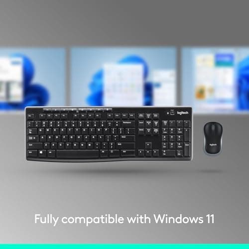 Logitech MK270 Wireless Keyboard and Mouse Combo for Windows, 2.4 GHz Wireless, Compact Mouse, 8 Multimedia and Shortcut Keys, 2-Year Battery Life, for PC, Laptop — view 4