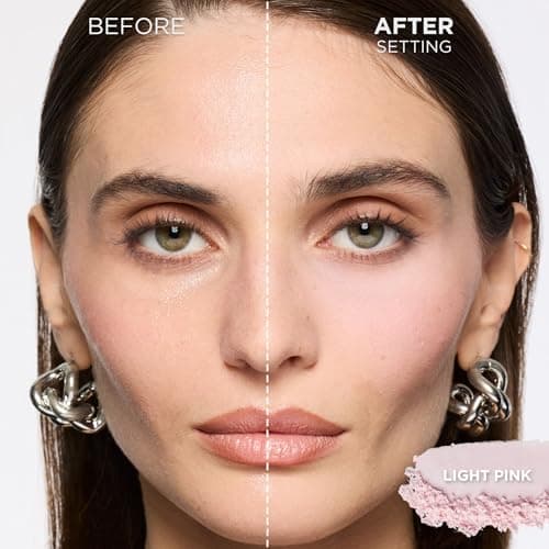 L'Oréal Paris Infallible Blur-Fection Loose Powder, Brightening Pink Setting Powder with Soft Matte Finish, Locks in Makeup for Up to 24H, 10 Light Pink, 6g