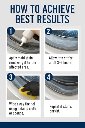ACTIVE Mold Stain Remover Gel Cleaner Heavy Duty Stain Cleaner for Front Loader Washing Machine Seal, Bathroom Grout, Shower, Caulk - Front Load Washer Cleaning Solution - 7 Fl Oz — view 8
