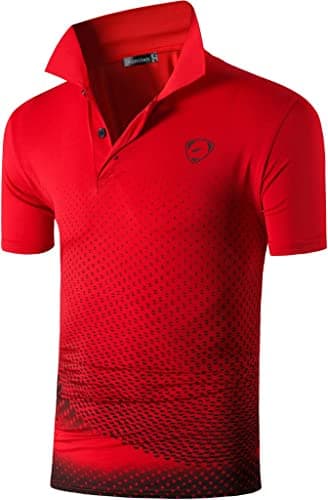 jeansian Men's Short Sleeve Fit Sport Polo Tee Shirts T-Shirts Tshirt Tops Poloshirt Golf Tennis Pickleball LSL195_Red_XXL — view 2