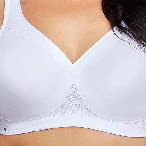 Glamorise Women's Full-Figure Sports Bra, White, 44DD — view 2