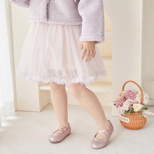 Otter MOMO Toddler/Little Girls Mary Jane Ballerina Flats Size 8 Shoes Slip-on School Party Dress Shoes — view 3