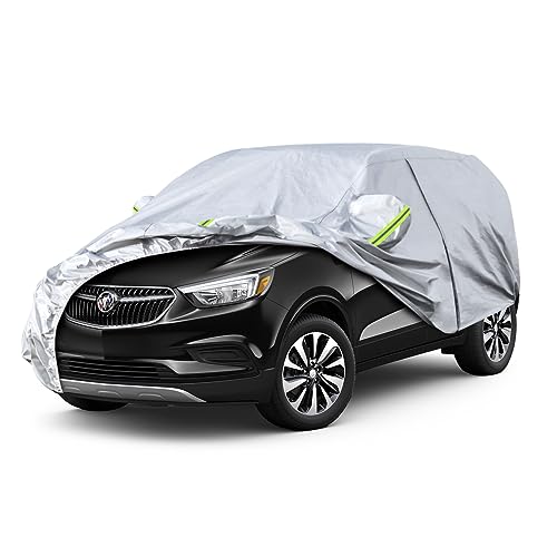 Koukou SUV Car Cover Custom Fit Buick Encore/Encore GX from 2012 to 2025, Waterproof Car Cover All Weather for Automobiles Outdoor Indoor with Zipper Door, Sun Rain Dust Snow Protection.