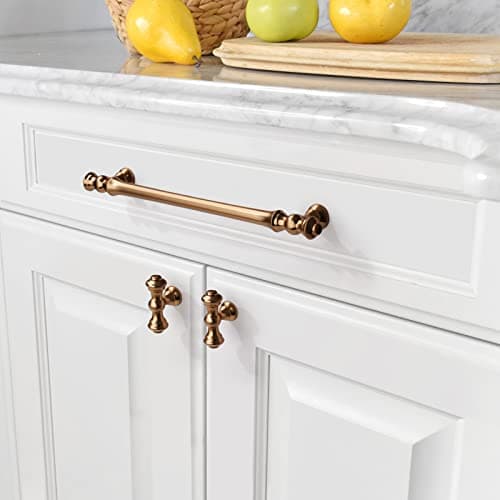 Asidrama 10 Pack 6.3 Inch(160mm) Champagne Bronze Kitchen Cabinet Handles, Cabinet Pulls Kitchen Cabinet Hardware for Cupboard Drawer Pulls — view 2