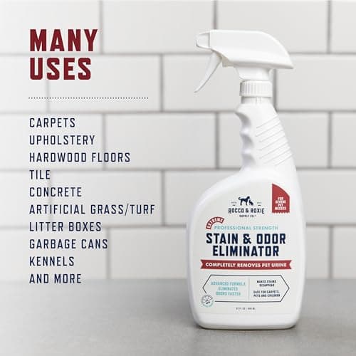 Rocco & Roxie Extreme Stain & Odor Eliminator for Strong Odor, Pet Urine Enzyme Cleaner Destroyer, Stain Remover, Dog Poop and Cat Pee, Enzymatic Carpet Cleaner Spray for Home, Puppy Potty Training — view 5