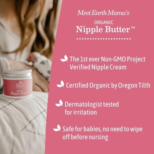 Earth Mama Organic Nipple Butter - 2 fl oz - Lanolin-Free Nipple Cream - Safe, Soothing Balm for Breastfeeding - Postpartum Essentials for Nursing — view 4