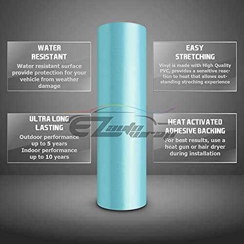 12"x60" (1FTx5FT) White Matte Metallic Satin Pearl Vinyl Wrap Sticker Sheet Film Car Auto Vehicle DIY Decal Bubble Free Air Release Self Adhesive Peel and Stick Free Tool Kit — view 5