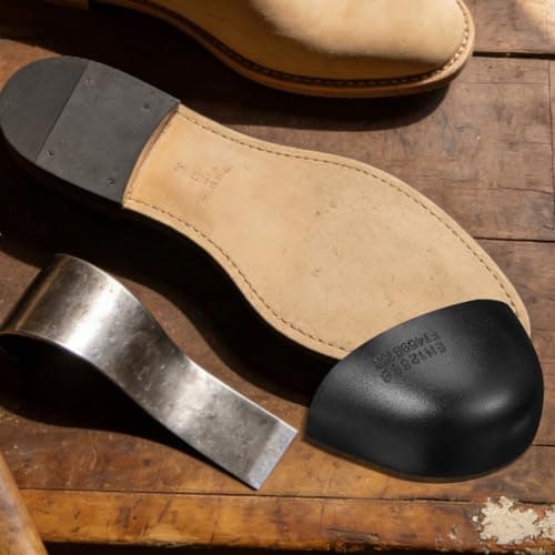 VILLCASE 2 Pairs Anti-Smash Safety Toe Caps for Work Boots Iron Toe Covers Inserts for Men Women Removable Shoe Protectors for Construction and Industrial Use — view 5