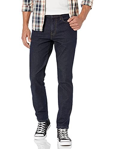 Amazon Brand - Goodthreads Men's Comfort Stretch Slim-Fit Jean, Rinse/Dark Blue, 33W x 34L