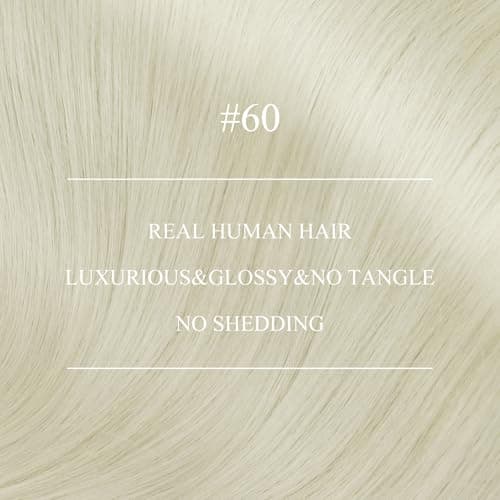 YoungSee Nano Ring Hair Extensions Blonde 20inch Straight Nano Bead Extensions Platinum Blonde Pre Bonded Nano Hair Extensions Human Hair for Party 50 Strands Cold Fusion 50G
