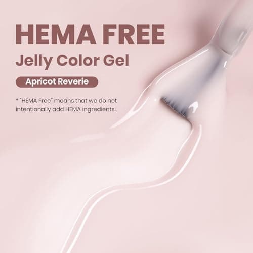 Beetles Apricot Reverie Nude Gel Polish - 15ML Full Size Neutral Jelly Pink Nail Polish Base Color Nail Concealer Sheer Translucent Effect Soak Off UV French Nail Art Salon DIY Manicure Gifts