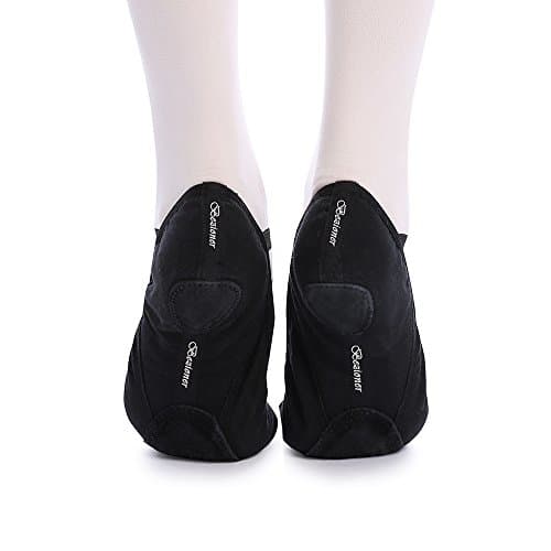 Bezioner Ballet Slippers Girls Canvas Ballet Dance Shoes Women Adult in Pink Black Split Sole（Black, Adult 7 — view 6