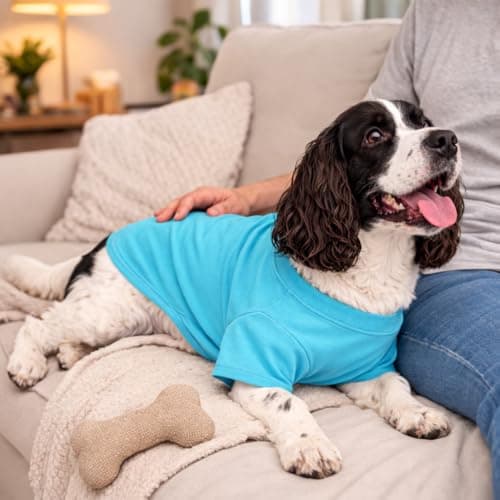 Lovelonglong Pet Clothing Dog Costumes Basic Blank T-Shirt Tee Shirts for Medium Dogs Turquoise XXL — view 8