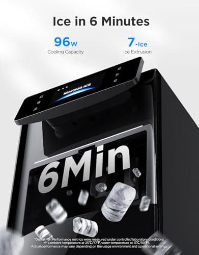 GoveeLife Smart Nugget Ice Maker Pro, 60lbs Daily, 6-Minute First Ice, 40dB Ultra-Quiet with AI NoiseGuard, App & Voice Control, Self-Clean, 3.5lbs Basket & Dual Water Tanks, for Home Kitchen, Party — view 2