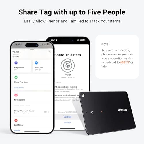 UGREEN FineTrack Slim Smart Finder Compatible with Apple Find My (iOS Only), 1.7mm Ultra-Slim Wallet Finder, IP68 Waterproof Rechargeable Bluetooth Tracker Card for Wallet, Key, Luggage Tags — view 8