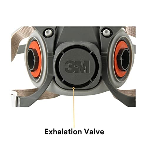 3M Half Facepiece Reusable Respirator 6200, Gases, Vapors, Dust, Paint, Cleaning, Grinding, Sawing, Sanding, Welding, Adjustable Headstraps, Bayonet Connection, Medium — view 2