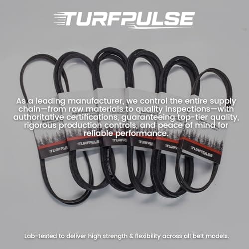 TURFPULSE Lawn Mower Deck Belt Replace GX21833 for John Deere D140 D150 D160 Lawn Mower with 48" Deck Replacement Part Accessories, 1/2 Inch x 141 Inch — view 5