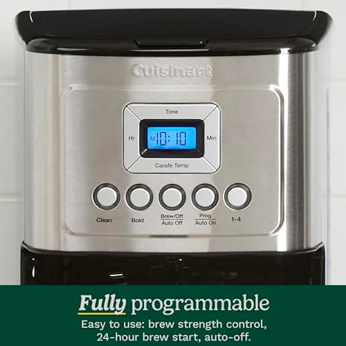 Cuisinart Coffee Maker, Programmable, Stainless Steel, 14-Cup Glass Carafe — view 2