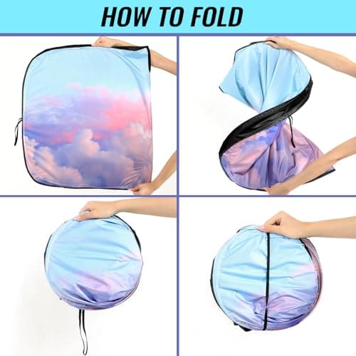 Tavaleu Car Windshield Sun Shade Foldable Car Shades for Front Windows — view 4