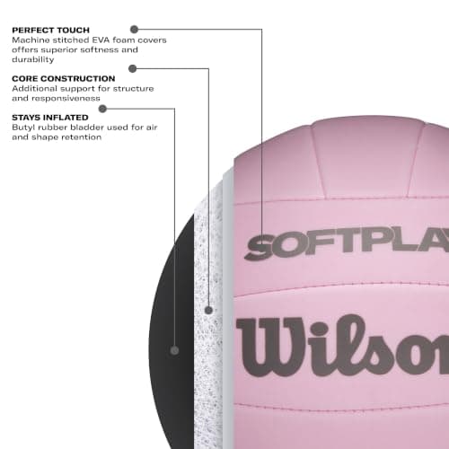 WILSON Soft Play Volleyball - Official Size, Pink — view 4