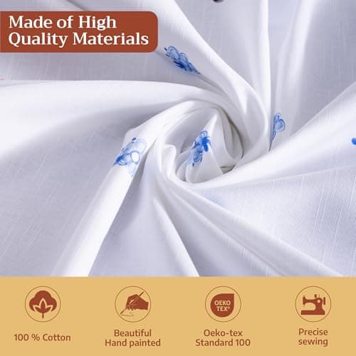 Maison d' Hermine Table Cloth Round Table 100% Cotton 69 Inches Tablecloth Reusable Decorative Everyday Use for Dining Room, Farmhouse, Home, Party, Festive & Wedding Spring Summer (Amsterdam Canals) — view 2