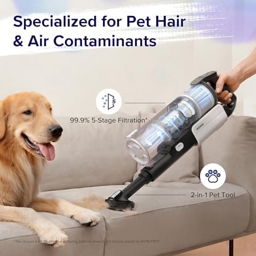 Levoit Cordless Vacuum Cleaner, Stick Vac with Tangle-Resistant Design, Up to 50 Minutes, Powerful Suction, Rechargeable, Lightweight, and Versatile for Carpet, Hard Floor, Pet Hair — view 4