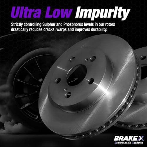 Brake X Front Brake Pads and Rotors Kit replacement for 2011-2015 CHEVROLET CRUZE | NYX OE+ Rotors and Alpha Ceramic Brake Pads — view 4