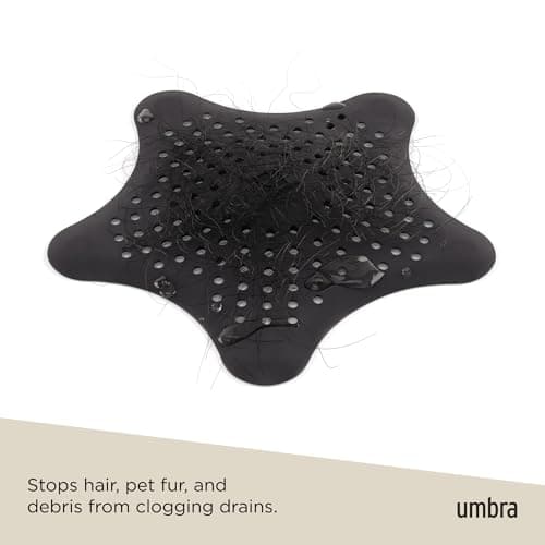 Umbra Starfish Hair Catcher Drain Cover, Black — view 3
