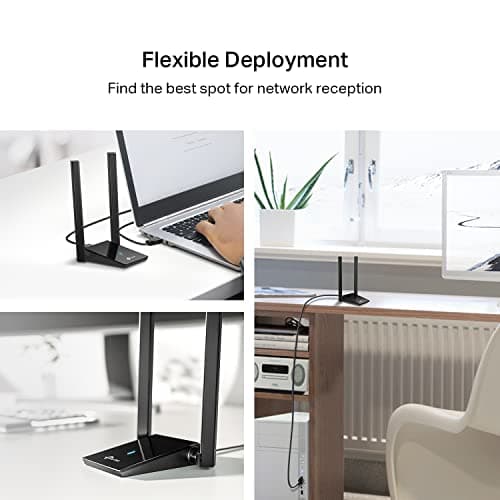 TP-Link WiFi 6 USB Adapter for Desktop PC - (Archer TX20U Plus) AX1800 Wireless Network Adapter with 2.4GHz, 5GHz, High Gain Dual Band 5dBi Antenna, WPA3, Supports Windows 11/10 — view 7