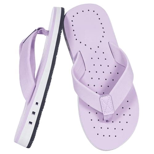 KVbabby Kids Comfortable Flip Flops,Purple,1 Big Kid