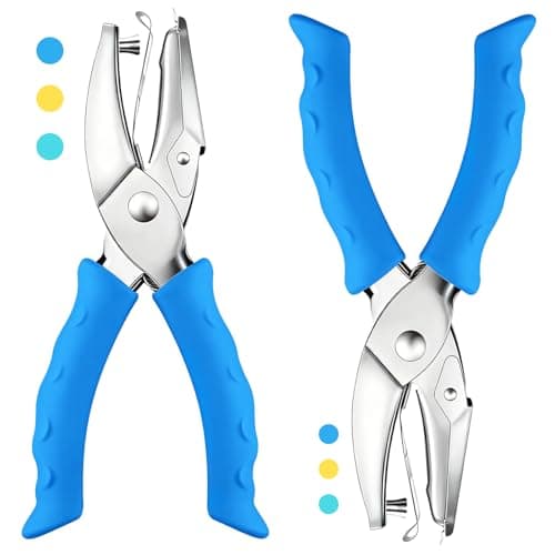 ZASZO 2 Pcs Hole Punch, 1/4" and 1/8" Hole Puncher with Blue Soft Grip for Crafts, Scrapbooks, Tags, Tickets, Handheld Circle Single Hole Punch for Home, Office and Classroom