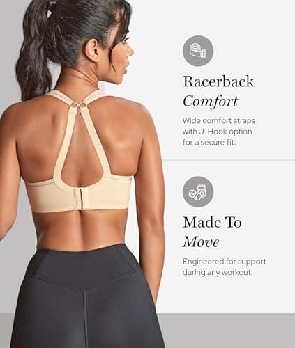 Panache Women's High Impact Underwire Sports Bra Max Support, Moisture Wicking, Heavy Duty Sports Bra for Women|Black 32DD — view 3