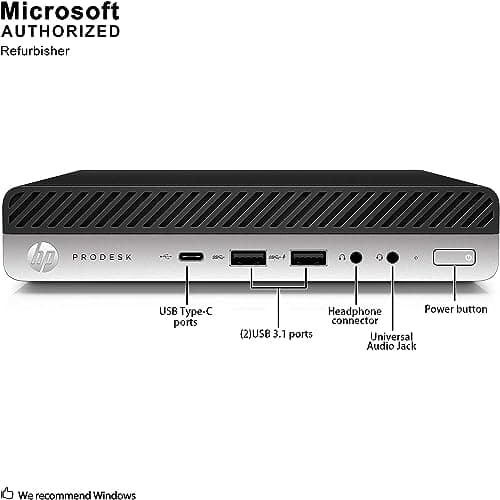 HP ProDesk 600 G3 Mini PC Desktop Computer, Intel Core i5-6500 (Quad Core) 8GB RAM 256GB PCIe Solid State Drive USB-C, Keyboard & Mouse, WiFi, BT, Windows 11 (Renewed) — view 3