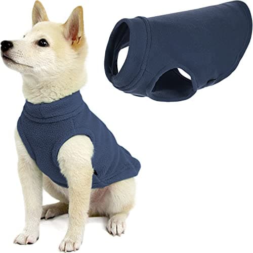 Gooby Stretch Fleece Vest - Indigo Blue, Medium