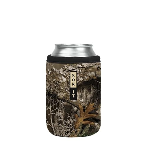 Sok It CanSok Sleeve for Beer & Soda Insulated Neoprene Cover (RealTree Edge Camouflage, 12oz Can Sleeve)