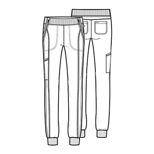 Infinity Women's Scrub Jogger Pants Mid Rise Bottoms with 5 Pockets, Moisture Wicking & 360° Stretch Fabric - CK110A, S, Navy — view 8