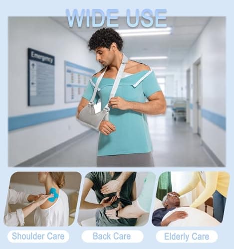 RefindWin Mens Post Shoulder Surgery Shirt Short Sleeve Tear Away Shirts Adaptive Clothing Men Chemo Port Shirts Cyan XL — view 4