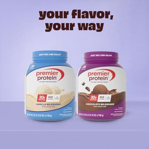 Premier Protein Powder, Chocolate Milkshake, 30g Protein, No Added Sugar, 100% Whey Protein, Keto Friendly, Soy & Gluten Free, 24.5 oz (17 Servings) — view 7