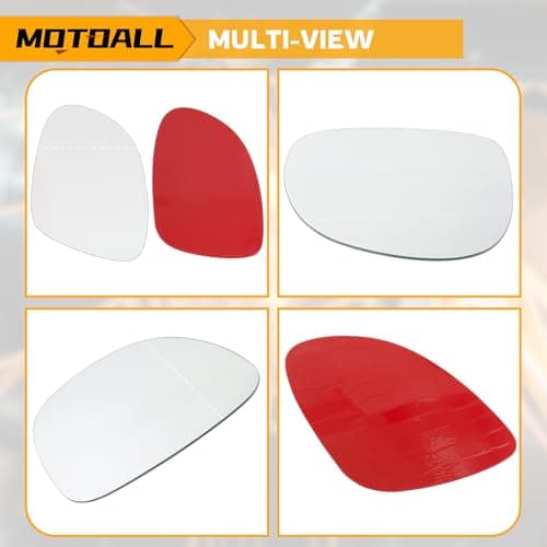 MOTOALL Mirror Glass for Volkswagen Tiguan 2009 2011 2012 2013 2014 2015 2016 2017 Replace 5N0857521A VW LH Non Heated — view 3
