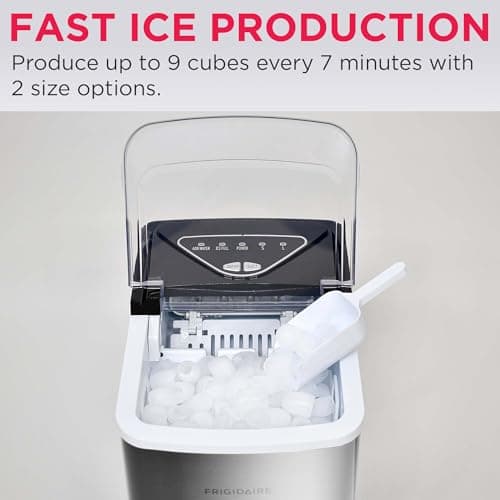 Frigidaire EFIC123-SS Counter Top Maker, Produces 26 pounds Ice per Day, Stainless Steel — view 3