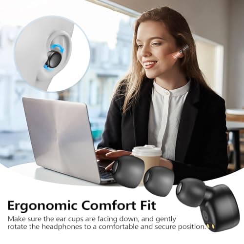 kurdene Wireless Earbuds Bluetooth 5.3 in Ear Buds Light Weight Headphones,Deep Bass Sound,Built in Mics Headset,Clear Calls Earphones for Sports Workout — view 4