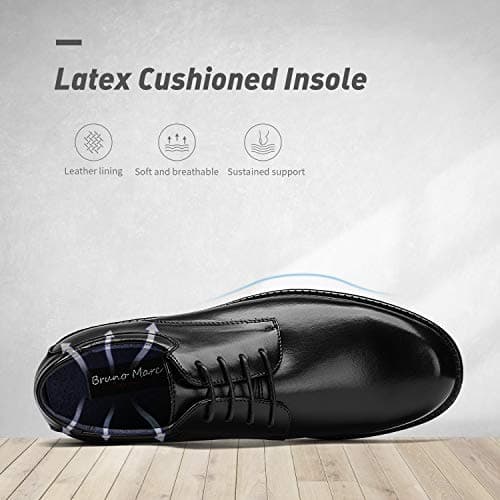 Bruno Marc Men's Dress Oxford Shoes Classic Lace Up Formal Shoes,Size 10.5,Black,DOWNING-02 — view 4