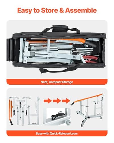 VEVOR Dirt Bike and Dual Sport Tire Changer, Fits for 16"-21" Wheels, 15/17/20/25 mm Axles, Heavy Duty Dirt Bike Tire Changing Tool Kit with Bead Breaker, Irons, Protective Sleeves, and Storage Bag — view 5