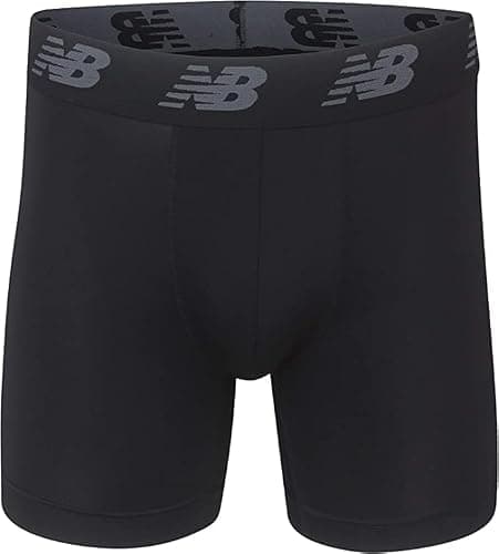 New Balance Men's Standard 5" Performance No Fly Boxer Brief (4 Pack), Black/Hi-lite/Team Royal/Lead, Medium — view 4