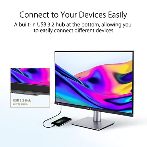 ASUS ProArt Display 27” 4K HDR Professional Monitor (PA279CRV) - IPS, UHD (3840 x 2160), 99% DCI-P3/Adobe RGB, ΔE < 2, Calman Verified, USB-C PD 96W, DisplayPort, Daisy-Chain, Ergonomic, 3yr Warranty — view 5