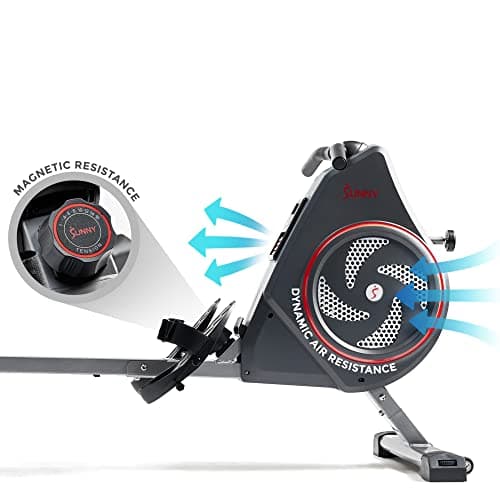 Sunny Health & Fitness Air+ Magnetic Rowing Machine with Exclusive SunnyFit App and Smart Bluetooth Connectivity -SF-RW520008 — view 4